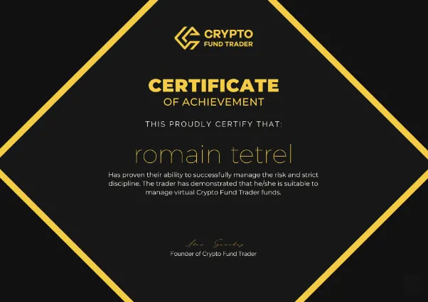 Сертификат ученика академии